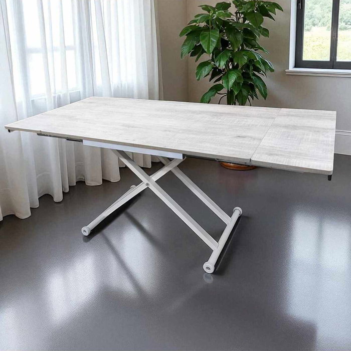 Hanah Home Mesa de Comedor Extensible Yan - Lisbon, Blanco